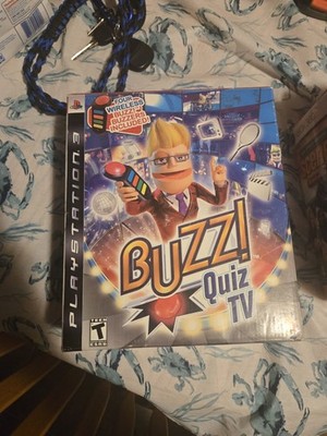 Buzz Quiz TV PS3 (Sony PlayStation 3, 2008) 4 Wireless Buzzers Dongle Tested