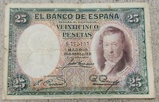 SPAIN 🇪🇦 25 PESETAS BANKNOTE (APRIL 25, 1931)