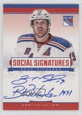 2013-14 Panini Titanium Social Signatures Brad Richards #SS-RI Auto d9r