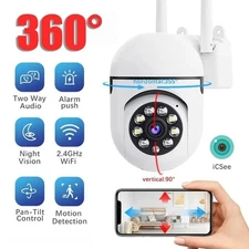 WiFi Camera Smart Home Wireless IP Security Camera AI Detect Auto Tracking