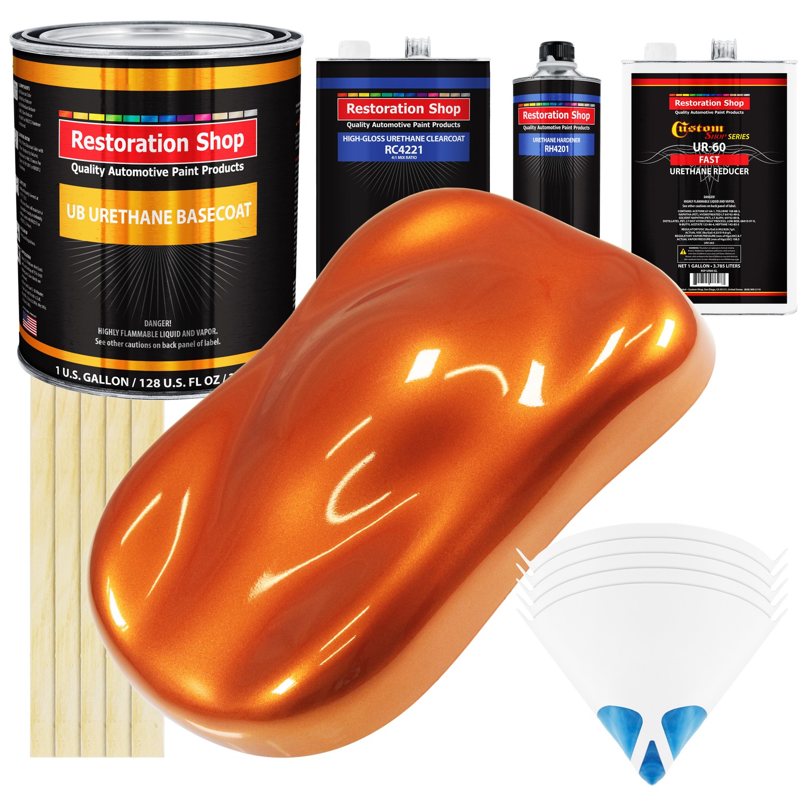 Firemist Orange Gallon Urethane Basecoat Clearcoat Auto Paint Fast Kit