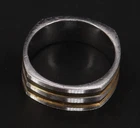 925 Sterling Silver  Vintage Shiny Ribbed Round Band Ring Sz 7  RG18090