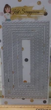 Kat Scrappiness; Mini Slimline Stitched Scallop Edge die; longest is 5.75"; NEW.