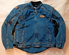 Cortech Riders DSX Blue Denim Armored Pads Motorcycle Moto Jean Jacket Sz XXL 48