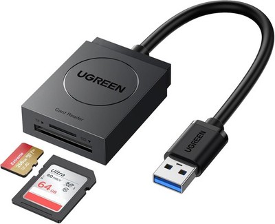 UGREEN SD Card Reader USB 3.0 Dual Slot Flash Memory Card Reader TF SD SDXC SDHC