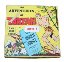 Vintage Super 8 Tarzan Hidden Jungle 8mm Home Movie Film Reel Original Box