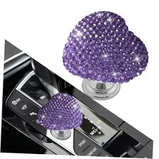 Bling Car One-Touch Start Button, Push Start Button Cover, Heart Purple 1