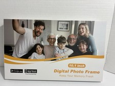 Digital Photo Frame Wi-Fi Touchscreen Photo Video Wood Grain Finish 16GB 10"