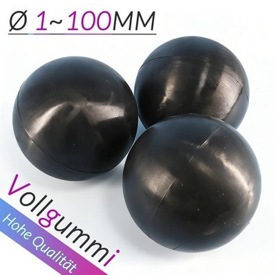 2 100 mm NBR Gummiball Schwarzer Vollgummiball elastischer Ball Dichtungsball