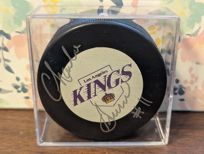 Charlie Simmer LA Kings - NHL HOCKEY PUCK Signed AUTOGRAPHED + Case