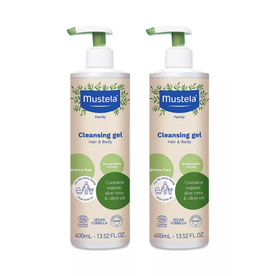 Mustela Organic Cleansing Gel Olive Oil and Aloe 13.52 oz ( pack of 2 )
