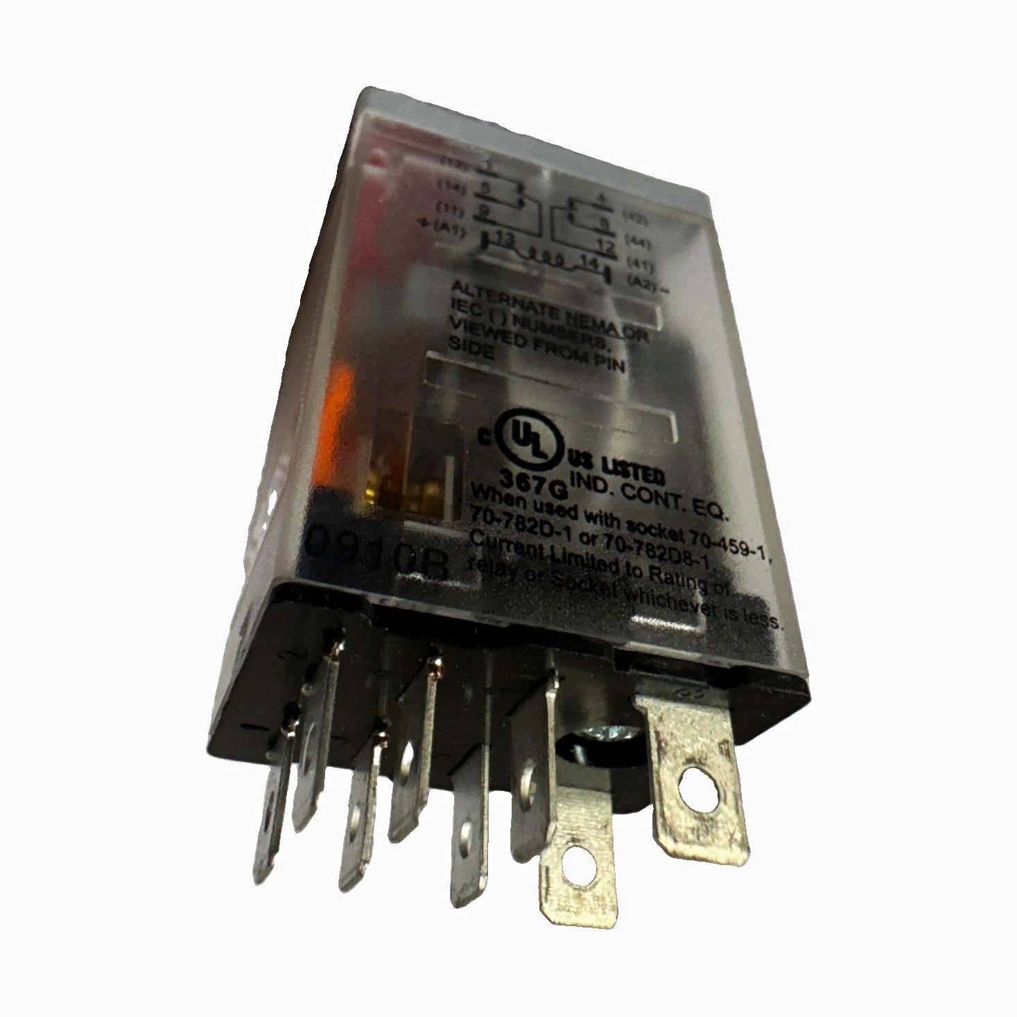 Magnecraft 782XBXNM4L Plug-In Relay 120VAC Coil 4PDT 15A Indicator Light