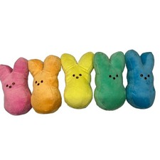 Lot Of 5 Peeps Bunnies Plush - Easter Basket Gift 5 Cute