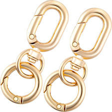 2Pcs Double Opening Keychain Clip, Zinc Alloy Spring Snap Hooks for Jewelry Lany