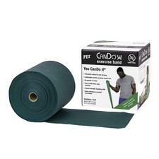 Cando Latex Free Exercise Band Medium Resistance Green 50 Yard Roll