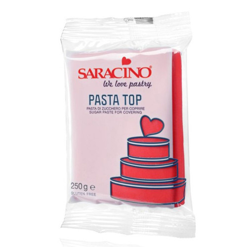 SARACINO Pâte à Sucre Top Tropicale 250g Rouge DEC062K025