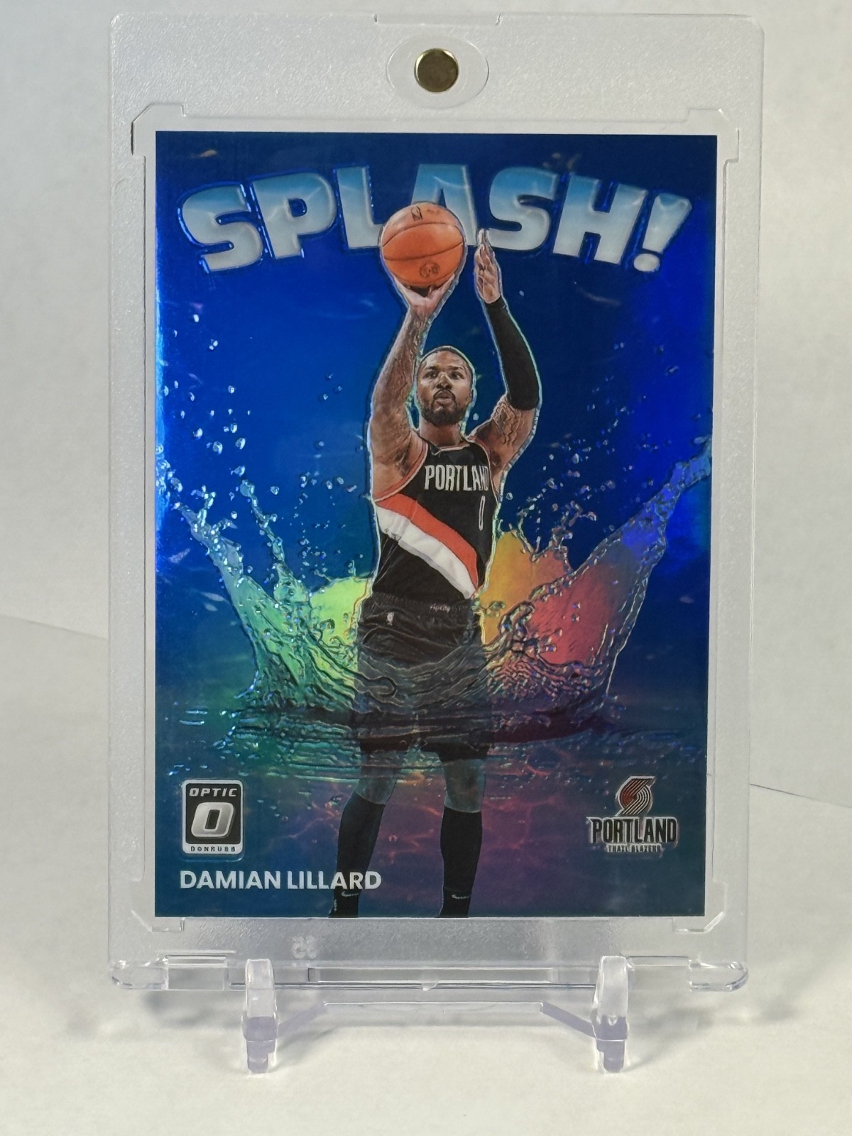 2022-23 Panini Donruss Optic Splash! #6 Damian Lillard /85 Blue Prizm