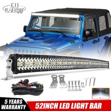 Curved 52inch Led Light Bar Spot Flood Combo Beam 50 For Jeep Driving Offroad Curved 52inch Led Light Bar Spot Flood Combo Beam 50 For Jeep Driving Offroad