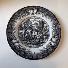 Royal Stafford Herdsman Black Transferware 8....