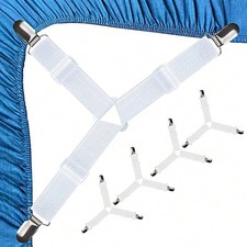 Bed Sheet Fasteners Adjustable Elastic Suspenders Straps Mattress Covers Clips