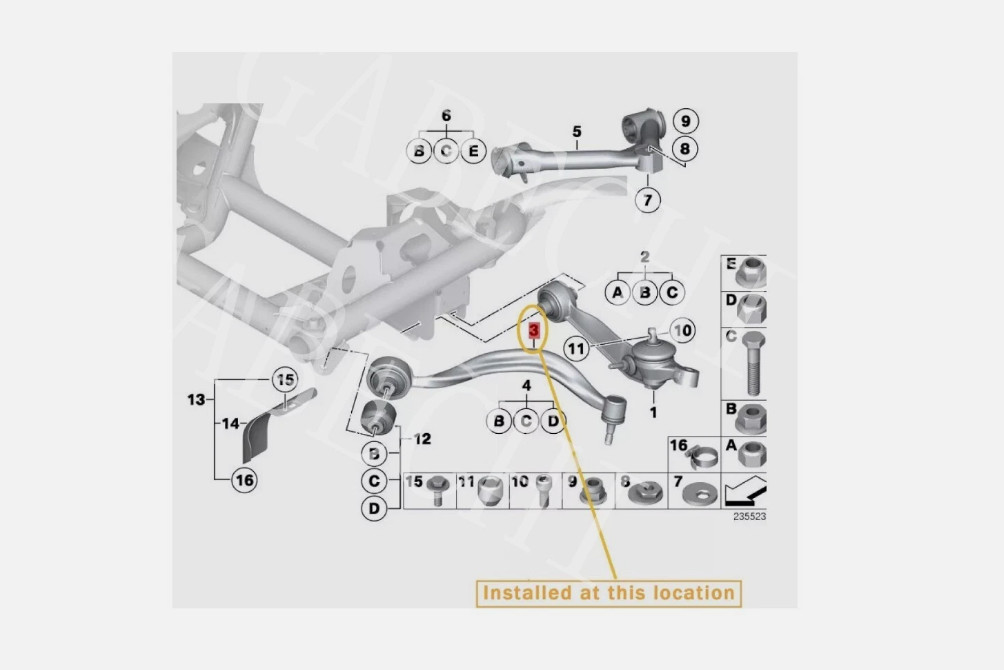 For Rolls Royce Phantom Front Control Arm Steering Joint Repair Kit 31120409267