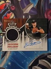 2026 Jackson Holliday Topps Flagship City Connect Patch On Card Auto /99 Orioles