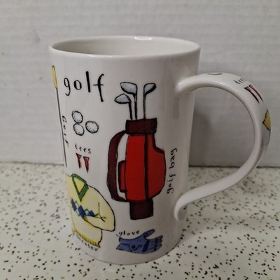 Dunoon Pottery Little Bits Of Golf Kate Mawdsley Mug
