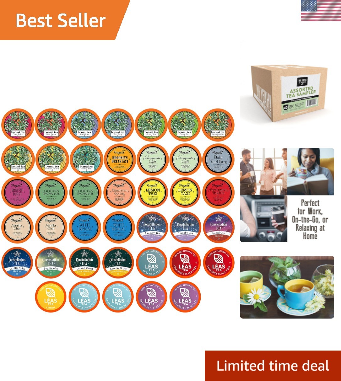 Sampler For K-cup Brewers, 40 Count &ndash; Gluten-free & Kosher