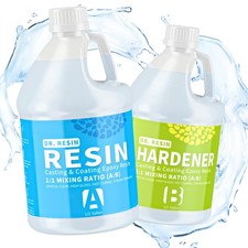 Clear Epoxy Resin Kit 1 Gallon, 2 Part Resina Epoxica for Countertop Wood Tab...