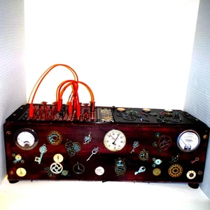 Synth Portal Steampunk Modular Powered Synthesizer-no modules 2026 Wood/black/bz