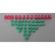 Monopoly House & Hotel Set Official Sealed Pack | 32 Green Houses, 12 Red Hotels