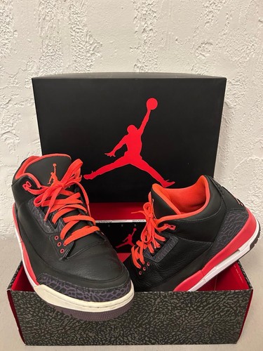 AIR JORDAN 3 RETRO CRIMSON / Taille 45 (11 Us)/ Très Bon État / OG Box - Photo 9/13