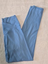 aerie offline womens medium real me blue 7/8 hi rise crossover workout legging