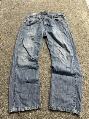 Levis 569 Jeans Mens 32x30 Blue Denim Loose Straight Baggy Light Wash Skate Y2K