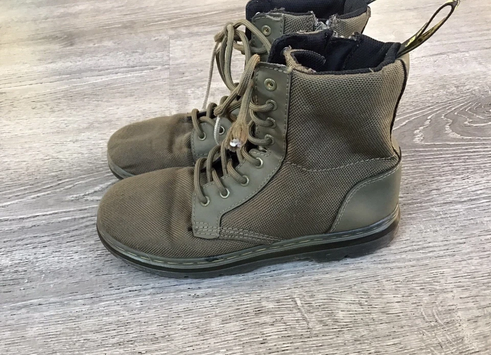 Dr. Martens Peines Verdes Poli Talla 3 / EU 34 Informales Botas de Combate al Tobillo Jóvenes Niños Foto 4 de 4