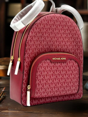 Michael Kors Jaycee Lady Cherry Medium MK Signature School  display picture 2