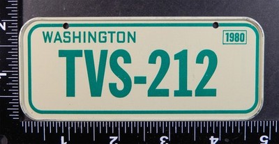 1980 Post Cereal WASHINGTON Metal Mini License Plate (m80p0062)