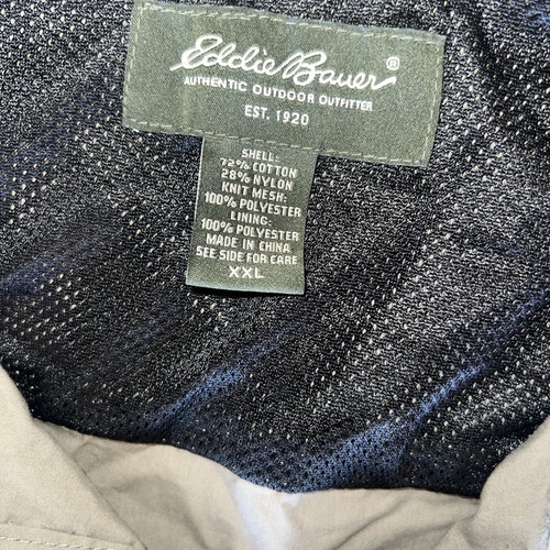 Eddie Bauer Vest Mens XXLarge Brown Cotton Nylon Hunting Fishing Beige XXL - Picture 4 of 13