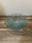 PYREX set of 4 clear ribbed nesting mixing bowls 7401S 7402S 7403S 7404S