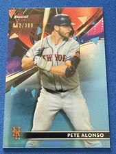 Pete Alonso  NY Mets '21  Topps Finest Sky Blue Refractor SN 062/300 - ships PWE