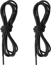2 Pairs Waxed round Shoelaces, 2.5Mm Classic Oxford Shoe Laces for Formal Dress