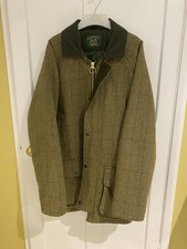 Greenbelt Country Wear Size L Large Green 60% Wool Tweed Jacket Quilted exc cond