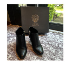 Vince Camuto VC-LANDRIA Black Leather Ankle Bootie Women's US 6M