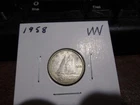 1958 - Canada - silver 10 cent coin - Canadian dime