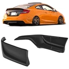 Rear Bumper Lip Splitter Apron For 12-13 Honda Civic Si Coupe 2dr, PU Black OE