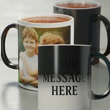 Personalised Magic Photo / Text  Mug Custom Heat Cup Colour Changing Mug Gift