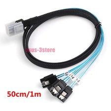 MINI SAS 36P SFF-8087 To 4X SATA 7Pin Target Hard Disk Data Splitter Cable