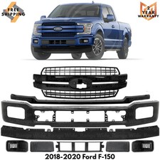 Front Bumper Paintable & Grille Assembly Kit For 2018-2020 Ford F-150 Truck