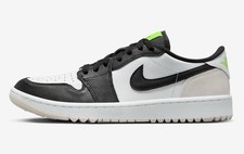 新品 Nike Air Jordan 1 Low Golf VOLT Jordan 1 Retro Low Golf Shoes White Phantom Volt Black Men's