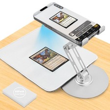 MTG Card Scanner Stand Foldable Phone Holder with Sleeves Pad for Fast Scanning